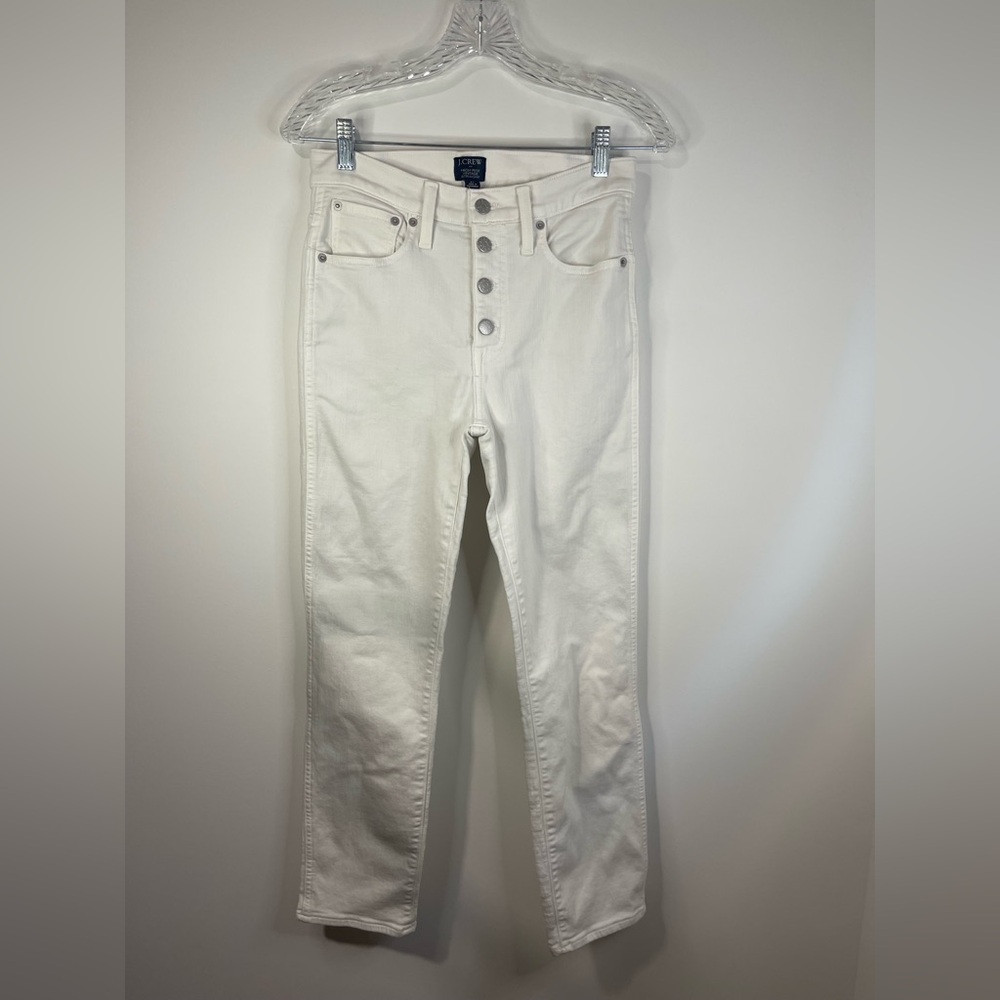 J. Crew High-Rise Vintage Straight White Jeans
